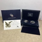 2012 American Eagle San Francisco 2 Coin Proof Silver Set w/ Display Box and COA