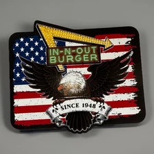 IN-N-OUT Brand Logo Veteran's Day Eagle Patriotic Bumper Sticker Decal NEW RARE!