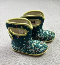 Bogs Baby Rain Boots Kids 9 Waterproof Shoes Rainbow Butterfly Faux Fur Lined