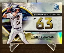 2023 Bowman - Bowman Scouts Top 100 Nick Gonzales Refractor #BTP-63 (RC) Pirates