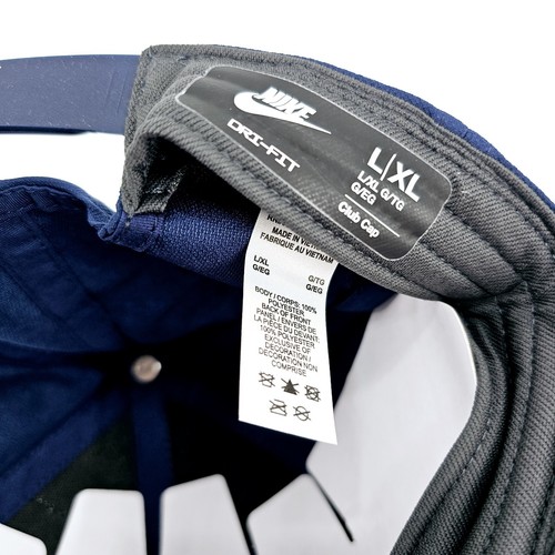 Nike Training Dri Fit Club Blue White Swoosh Cap Hat Unisex L/XL Adult ...