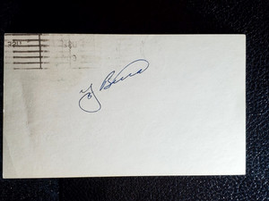 YOGI BERRA YANKEES HOF AUTOGRAPHED 1975 GOVERNMENT POSTCARD