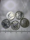[Lot of 5] 1916-1945 All Mint Mercury Dimes Silver Circulated