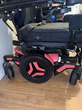Permobil Power Wheelchair Black and Red Joystick Adjustable Height Reclining