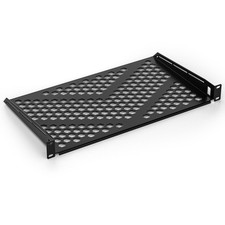 1U Rack Shelf Vented Cantilever Universal Mount HeavyDuty 10.5 Inch Deep
