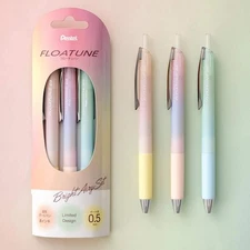 Floatune RT Rollerball, (0.5mm) Fine Line, Bright Airy Limited Edition, 3 Pack