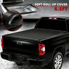 FOR 07-21 TOYOTA TUNDRA 6.5 FT BED FLEETSIDE SOFT VINYL ROLL-UP TONNEAU COVER