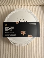 Opopop Silicone Microwave Popcorn Popper Collapsible Bowl-Yellow  White NEW NIP