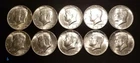 $5 Face Value 10 Coins 90% Silver Kennedy Half Dollars ~ All Dated 1964 ~ Lot #6