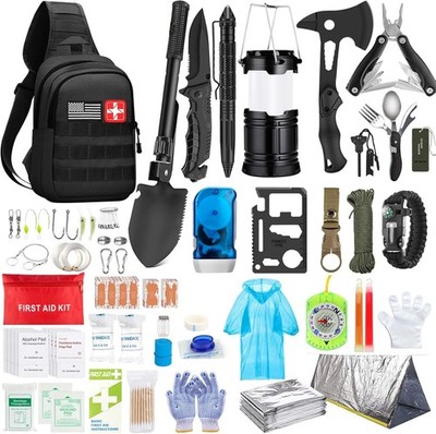 Survival Kit First Aid Kit Survival Gear & Supplies Emergency Kit W/ Bug Out Bag