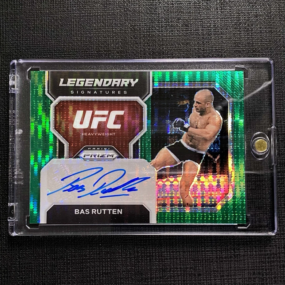 Grande Photo Encadrée UFC - Bas Rutten Signée, 28x43cm, Avec Certificat (neuf)