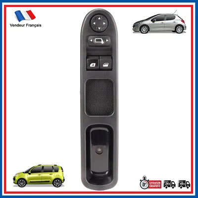 Interrupteur Bouton Lève Vitre + rétroviseur pour Peugeot 207 6554.QC 6554QC - Photo 1/4