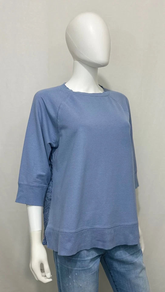 Matilda Jane In The Moment Womens Sweatshirt M Cotton Blend Blue Long Sleeve - Image 2 of 4