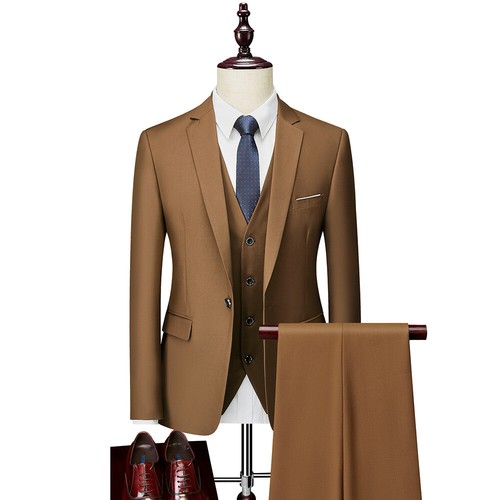 Men Boutique Suits Groom Wedding Dress Suits Formal Wear Business 3 Piece Sets - Picture 13 of 45