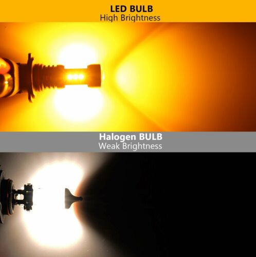 JDM ASTAR 2x 1600LM PSX24W 2504 Amber 27-SMD LED Fog Light Bulbs with Projector - Foto 3 di 9