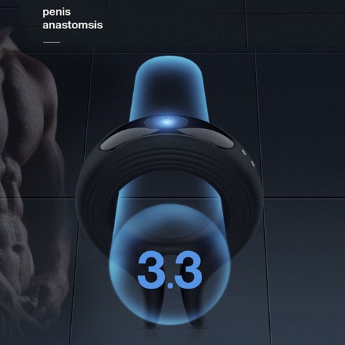 Waterproof-Vibrating-Cock-Penis-Ring-Vibrator-Stretcher-Scrotum-Stay-Hard-Longer - Picture 7 of 12
