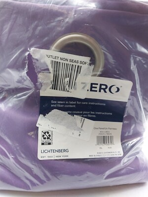Sun Zero Panel Curtain Grommet 40in x 63in Purple