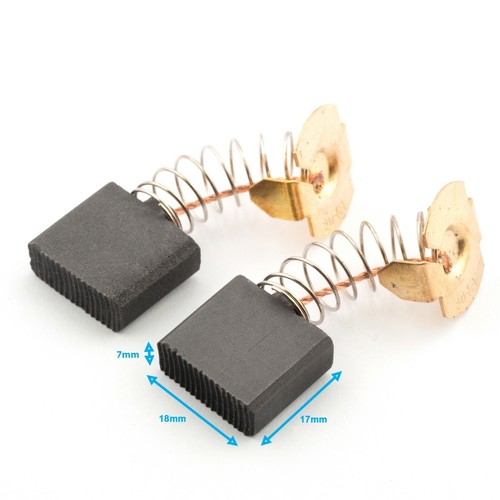 2x Carbon Motor Brushes - Size 7x17x17mm (CB44) For Generic Electric Drills & Motors