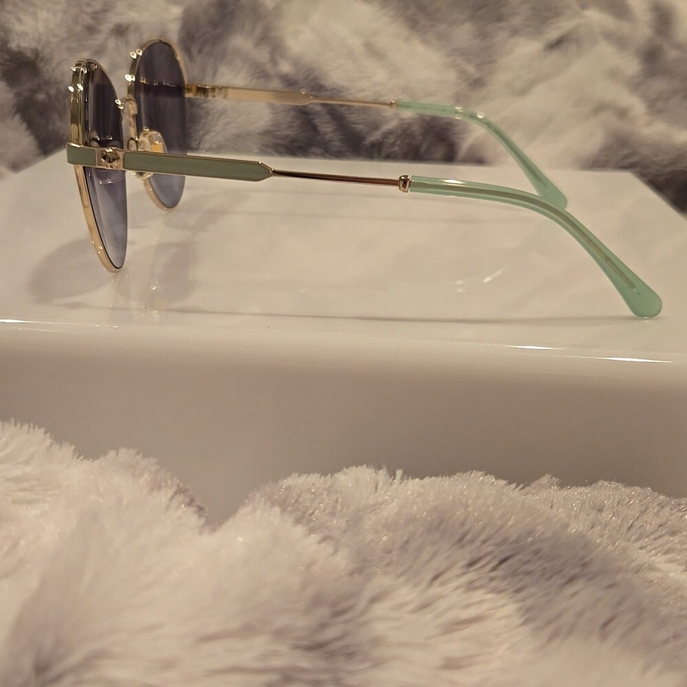 Kate Spade Green and Gold Round Octavia Sunglasses Brand New In Case Kate Spade Green and Gold Round Octavia Sunglasses Brand New  main image 3