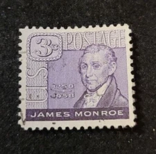 # 1105 - 1958 3¢ James Monroe ~ Used 1 Stamp + 2 FREE Stamps
