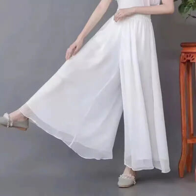 Chiffon Wide Leg Pants for Women Pants Classica Dancer Two Layer Dance Clothes