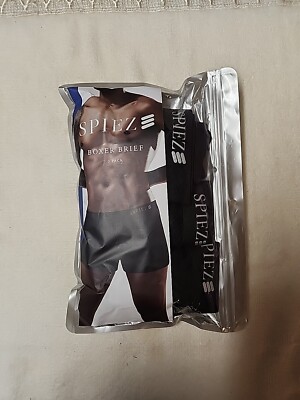 Spiez Mens Black Pack Of 3 Boxer Briefs Underwear Size XX-Large In Black