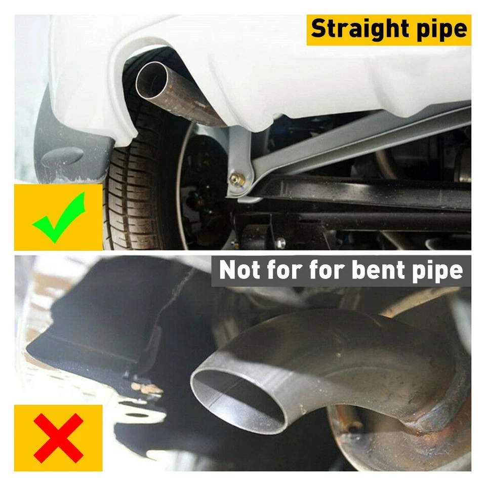 Tubo de escape automático de acero inoxidable punta de coche cola trasera garganta silenciador redondo duradero Foto 4 de 4