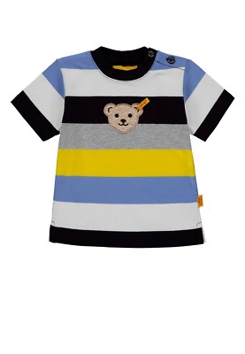  Steiff cyber yellow shirt, colorful striped size 86-116