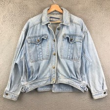 Vintage P.s.gitano Denim Jean Jacket Collared Size M