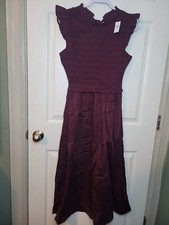 Gap Dress Size Small Tall Women's Boho Open Back Tie Fit And Flare