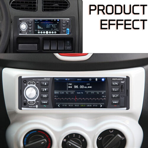 Specchio stereo autoradio singolo 1 din 4" RDS/AM/FM nel cruscotto Bluetooth touch screen - Foto 17 di 18