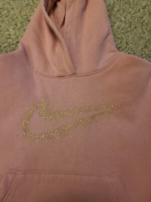 pink and gold nike sweatshirt
