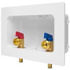 Premium Washing Machine Laundry Outlet Box 1/2-inch Crimp Pex Inlet x 3/4 inc...