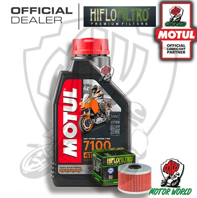 INSPEKTIONSSET 1 LITER ÖL MOTUL 7100 15W50 FILTER HIFLO Honda TRX 300 EX 2000