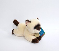 Miyoni by Aurora Siamese Cat Plush Stuffed Animal Toy 8" Cream NEW