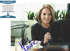  KATIE COURIC TODAY SHOW HOST SIGNED 8x10 PHOTO TV JOURNALIST BECKETT COA BAS