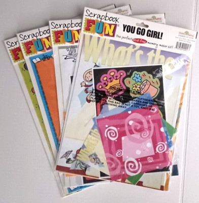 4 SCRAP BOOK FUN 4 Assorted Kits Memory Maker Kit ALL Brand New Acid Free