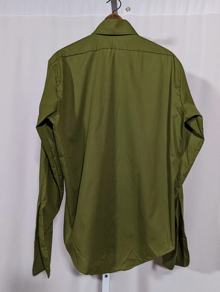 Camisa Puño Francés Verde Atómico Malibú Lanza Of California Años 60 De Colección Foto 2 de 4