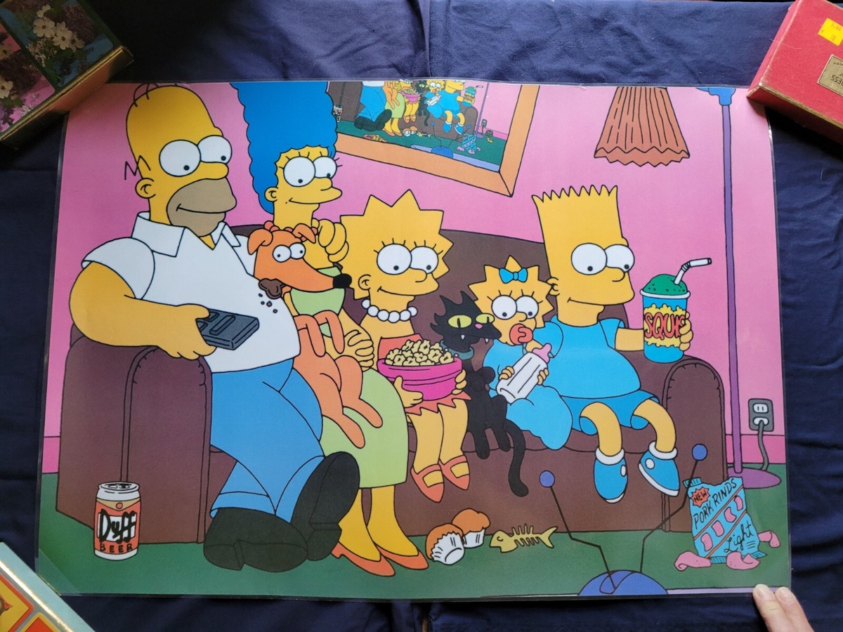Original Authentic Simpsons Family Living Room Couch Poster