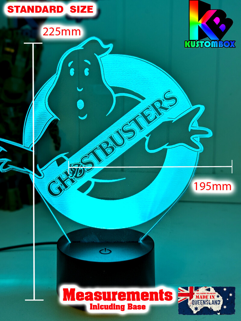 GHOSTBUSTERS LOGO PERSONALISED 3D LED Night Light 7 Colour Change