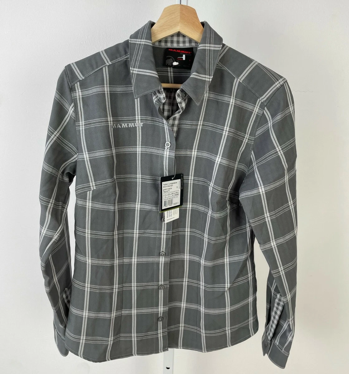 NWT MAMMUT Yadsin Plaid Button Down Shirt Long Sleeve Hiking