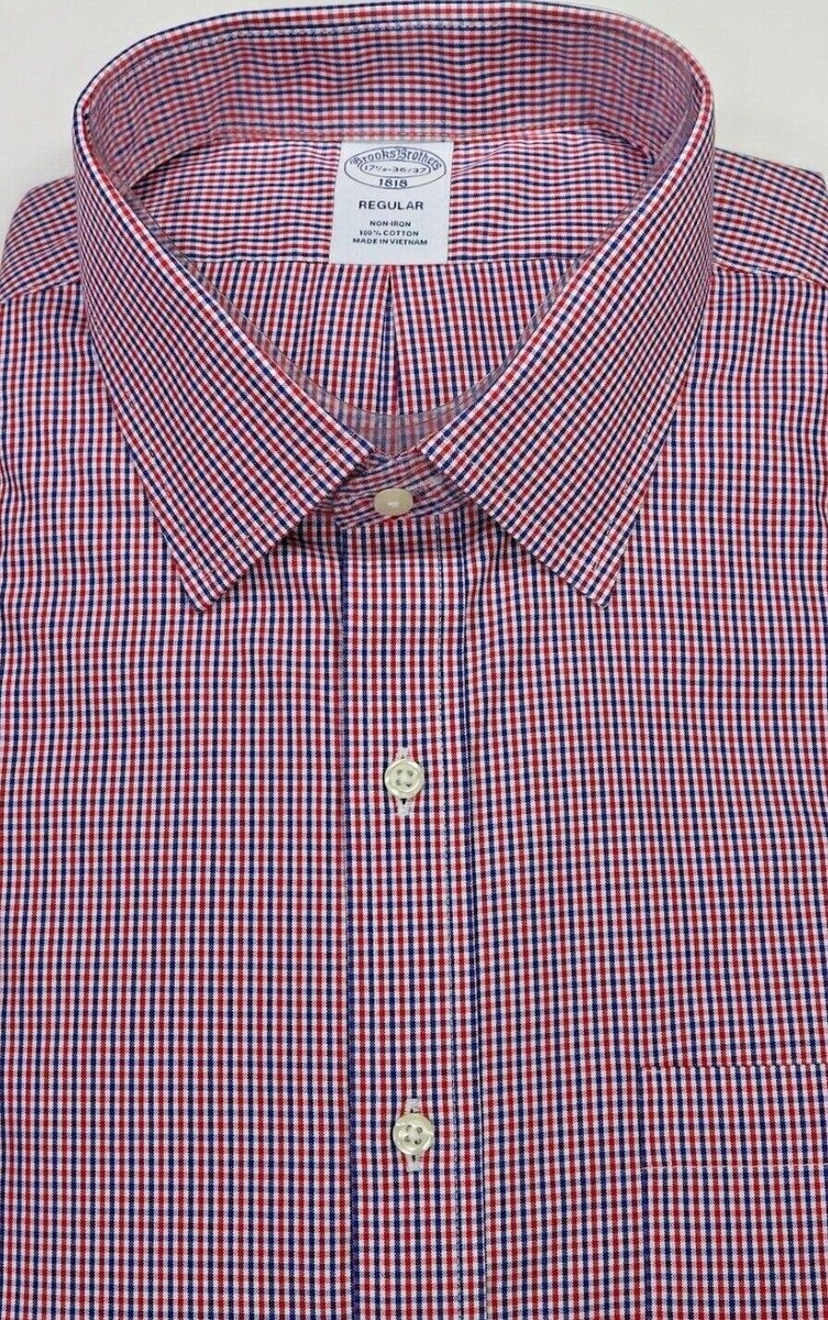 Brooks Brothers Regular Fit Dress Shirt Non-Iron 17.5-32/34/36 Dark Red NWT$108. Brooks Brothers Regular Fit Dress Shirt Non-Iron 17.5-32/34/36 Dark Red NWT$108.