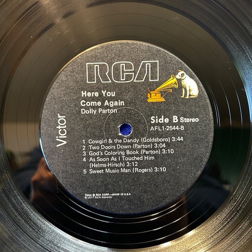 Dolly Parton Vinyl Record LP Album Here You Come Again 1977 AFL1-2544-A EX+/EX+ - Picture 9 of 10