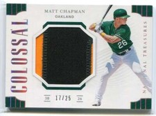 2019 National Treasures Colossal Materials Holo Gold 7 Matt Chapman Patch 17/25