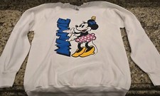 WOMEN'S DISNEY MINNIE MOUSE PULLOVER SWEATSHIRT LARGE MICKEY  CO NEW