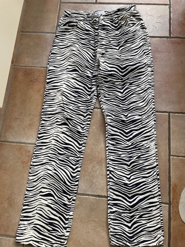 ZARA ausgefallene Hose Jeans Print Zebra Gr. 42 TOP - Bild 12 von 12