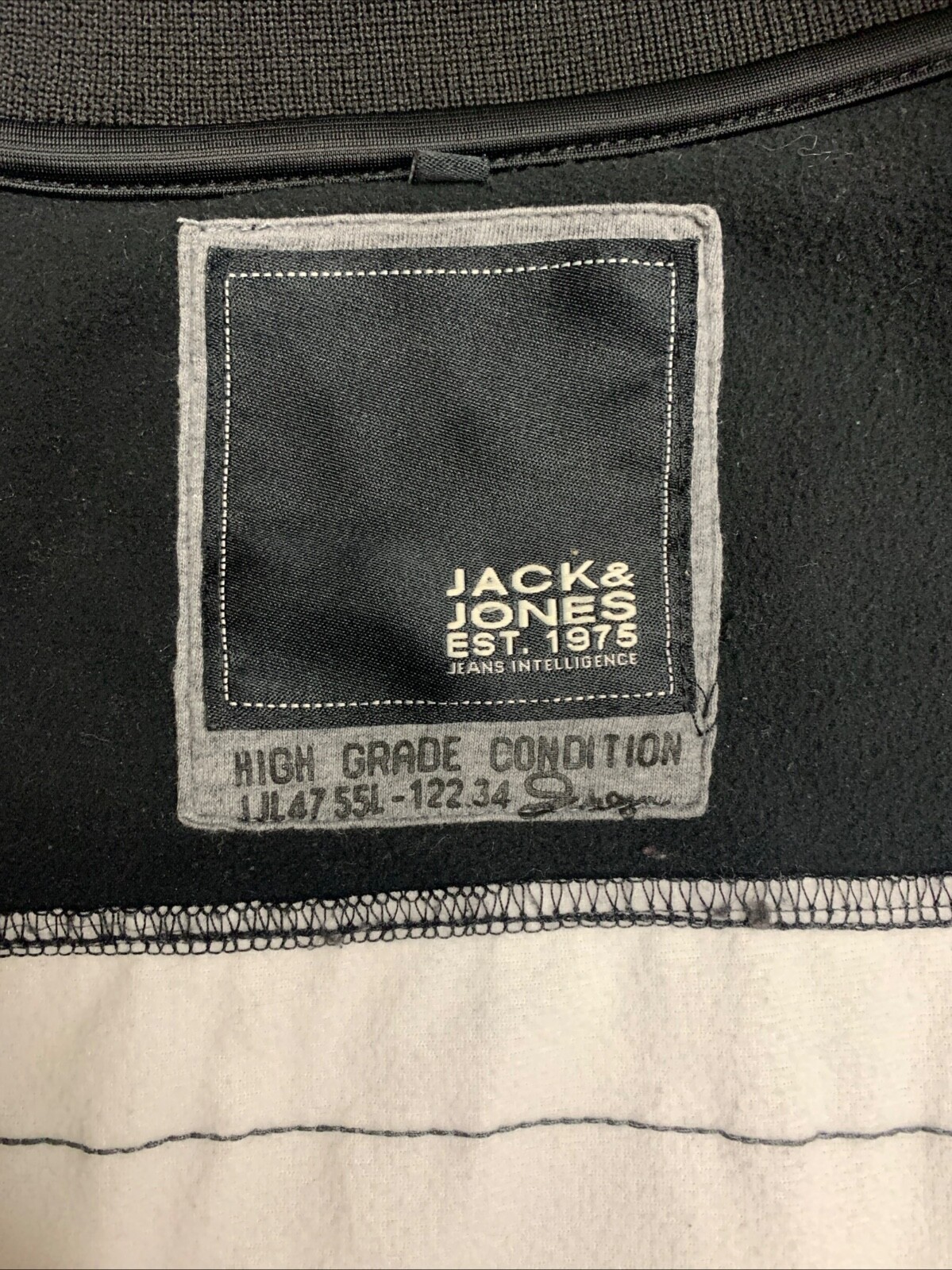 Men's Vintage Jack And Jones High Grade Condition Black White Jacket image 5