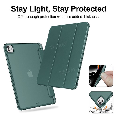 Case for iPad 7/8/9th 10.2 Air 4 5 6 Pro 11'' 13'' 2024 Smart Leather Flip Cover - Picture 36 of 87