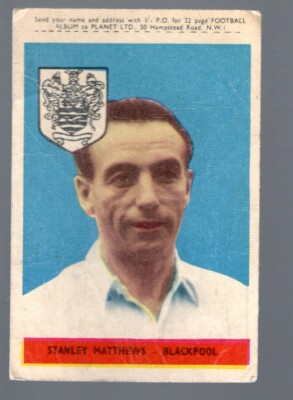 Stanley Matthews 1958-59 A&BC Footballers #61 RC Planet LTD