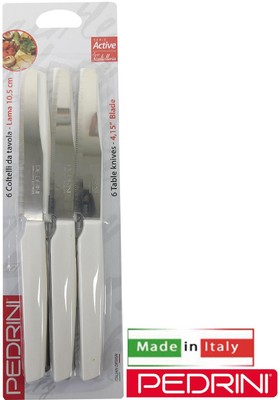 6 Coltelli Da Tavola Acciaio Inox, Berti In Esclusiva Per Viadurini Annico
